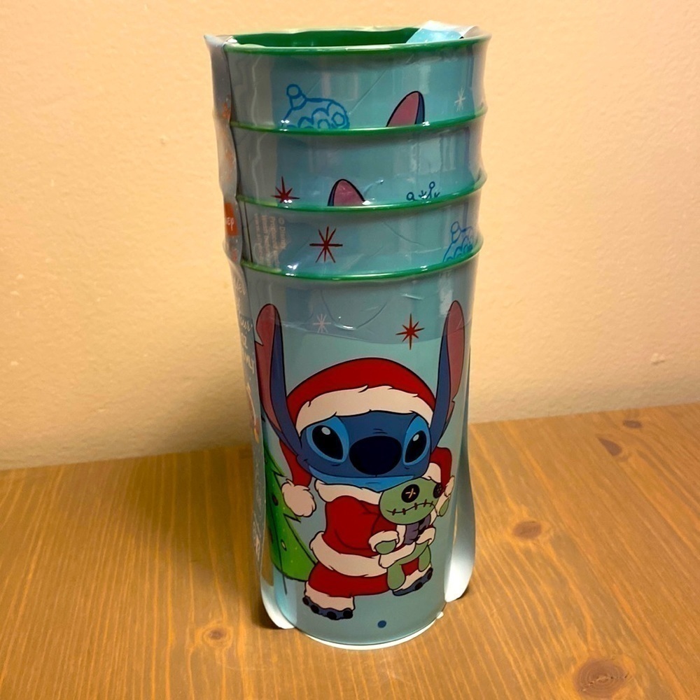 Disney Stitch set of 4 22oz Holiday tumbler set​